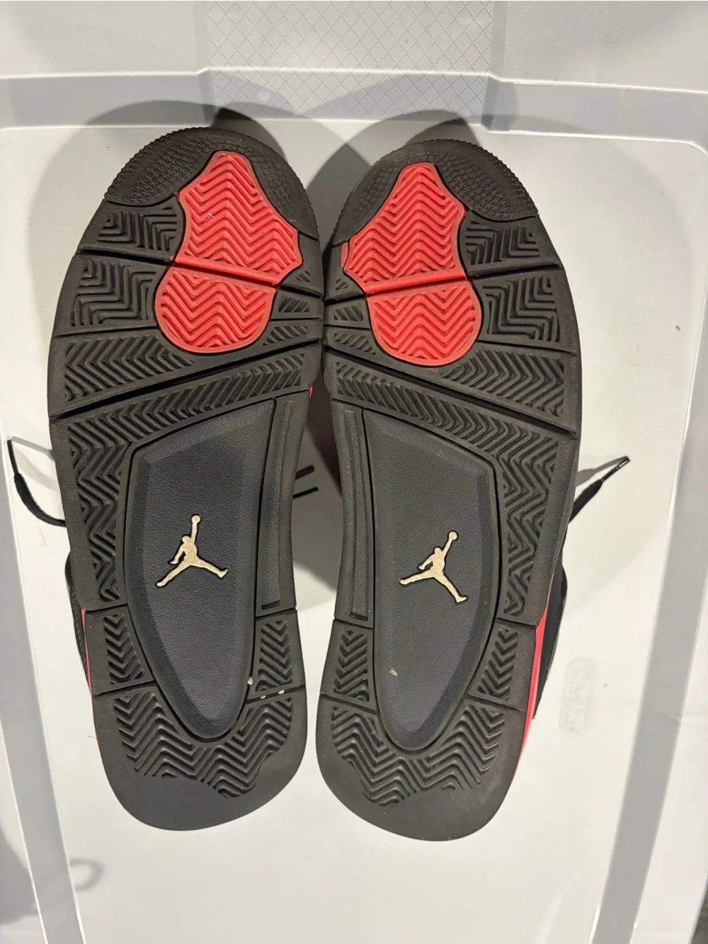 Jordan Men's Sneakers size 9 - Black/Red